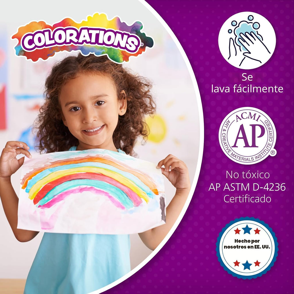 Colorations Pintura al temple simplemente lavable, sin parabenos, juego de