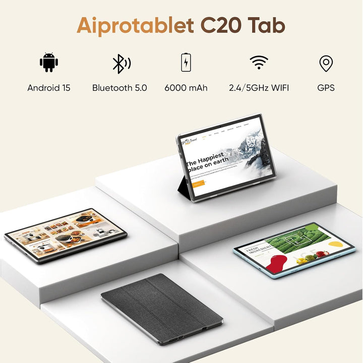 Tableta 10 pulgadas Android 15 Tablets, 12GB RAM 64GB ROM 1TB Expan...