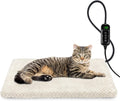 Cama térmica para gatos, almohadilla térmica impermeable de temperatura ajustable para perros y gatos con temporizador, almohadilla térmica para mascotas para gatos y perros, almohadillas