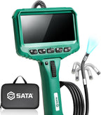 SATA Cámara articulada de boroscopio con luz, endoscopio bidireccional de