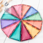 CONNETIX Paquete de geometría pastel de azulejos magnéticos, 40 piezas