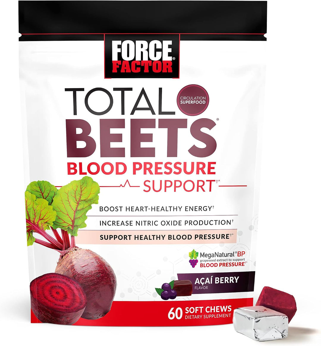 Force Factor Total Beets Suplementos de apoyo para la presión arter...