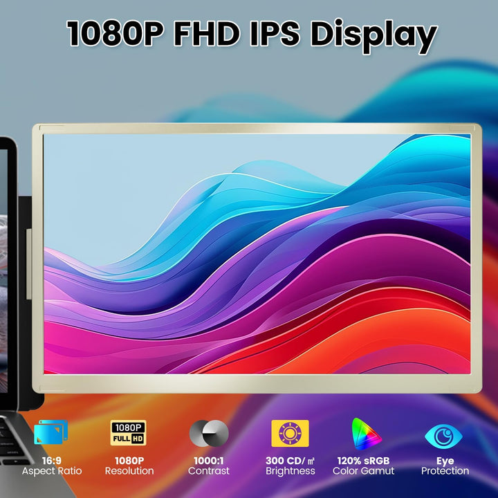 KEFEYA Extensor de pantalla para laptop, monitor portátil de 15.6 p...