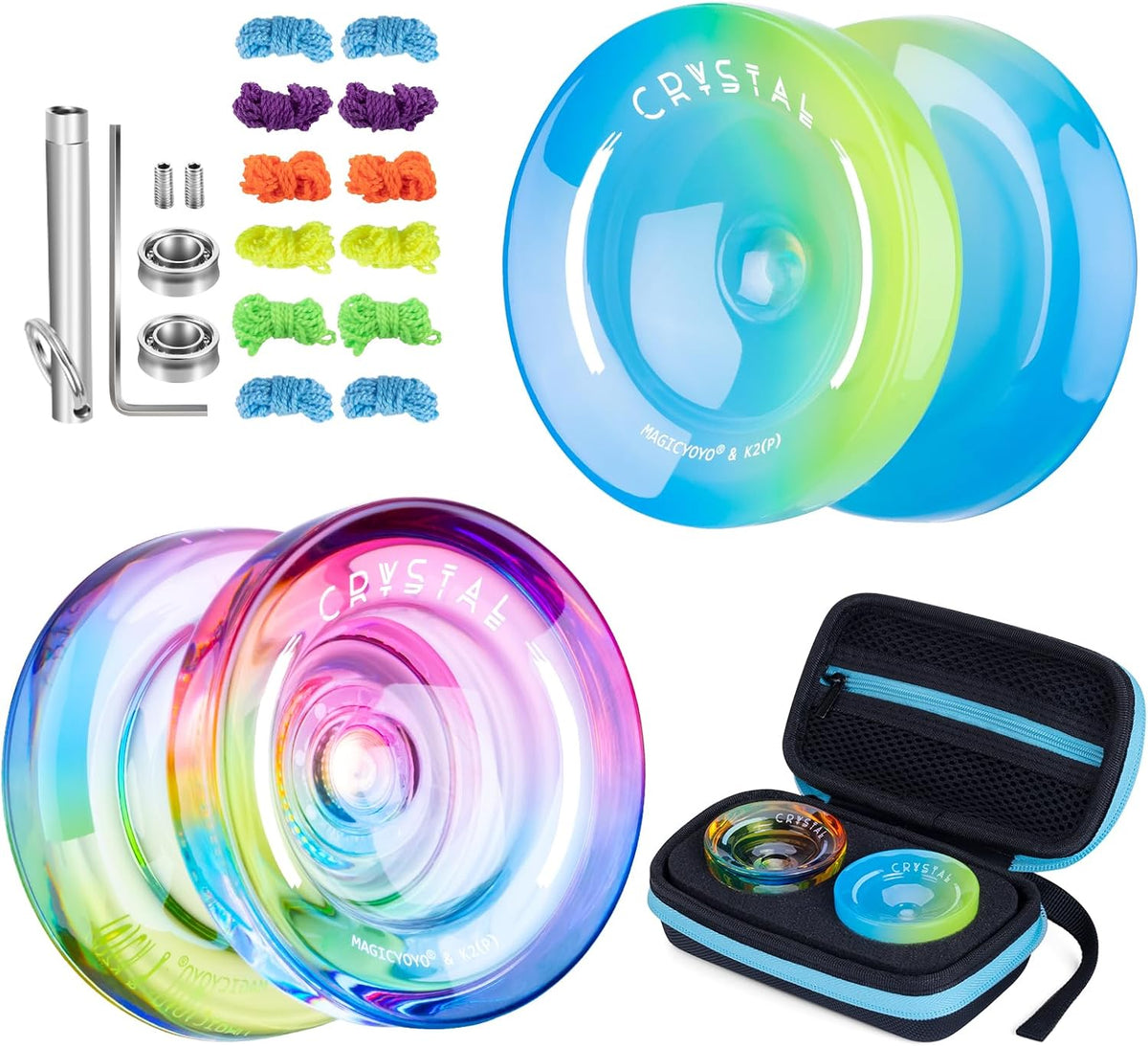 K2 Yoyo Crystal - Yoyo profesional sensible para niños principiantes