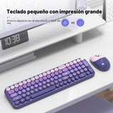 MOFII Combo de teclado y mouse inalámbricos, teclado pequeño compac...