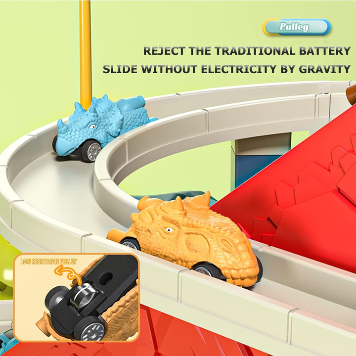 Juqic Rampa de coche de juguete para niños tragamonedas de