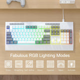 Redragon K525 teclado para juegos con luz posterior RGB, 104 teclas...