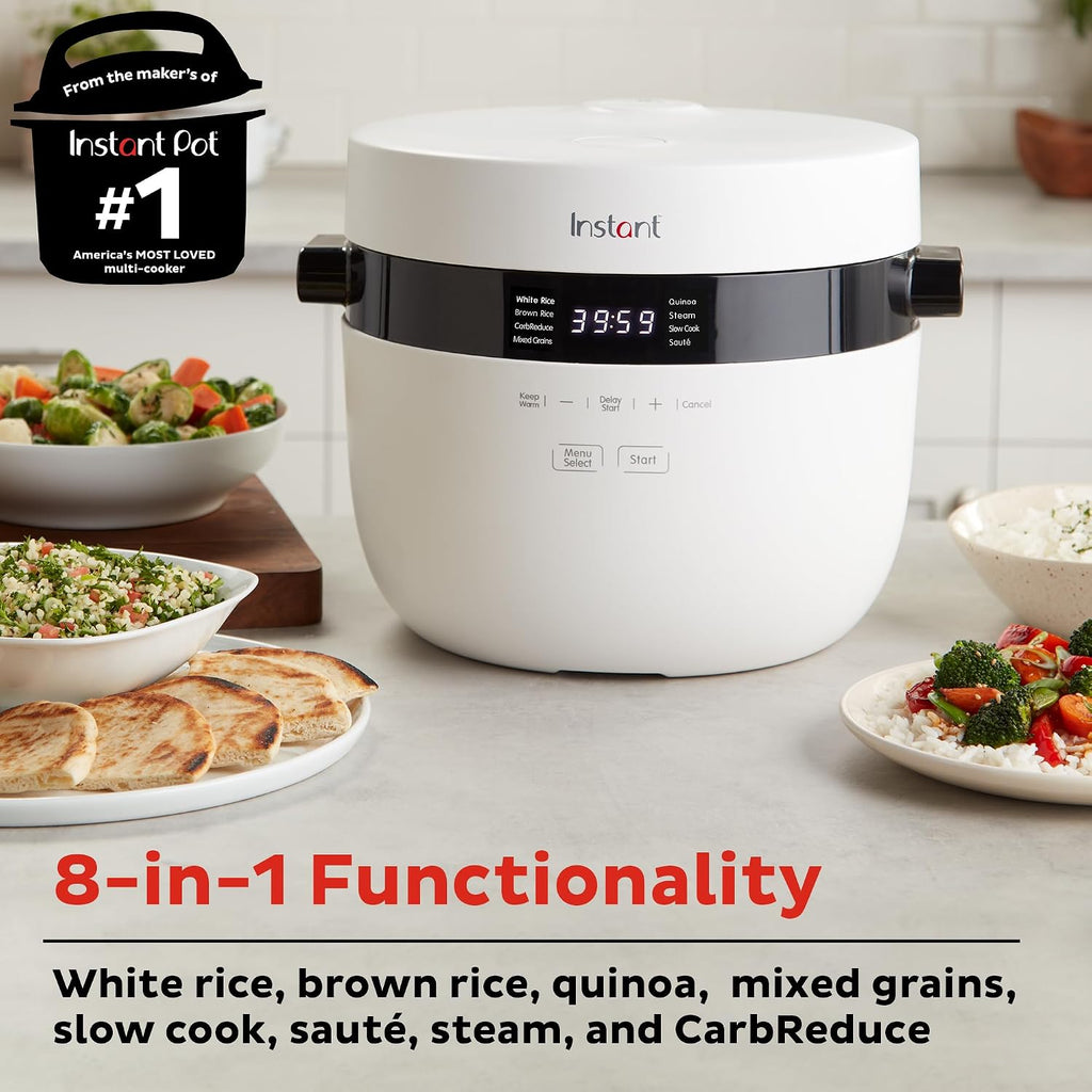 Instant Olla arrocera de 20 tazas, olla multicocción de arroz y granos con tecnología de reducción de carbohidratos sin comprometer el sabor o la textura, de los fabricantes de Instant Pot, incluye 8 ajustes preestablecidos de cocción