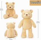 Animal de peluche aderezable que se adapta a ropa de niños de 3 a 6 meses, juguete de peluche grande de 24.8 pulgadas con extremidades largas para jugar de simulación, compañero suave y