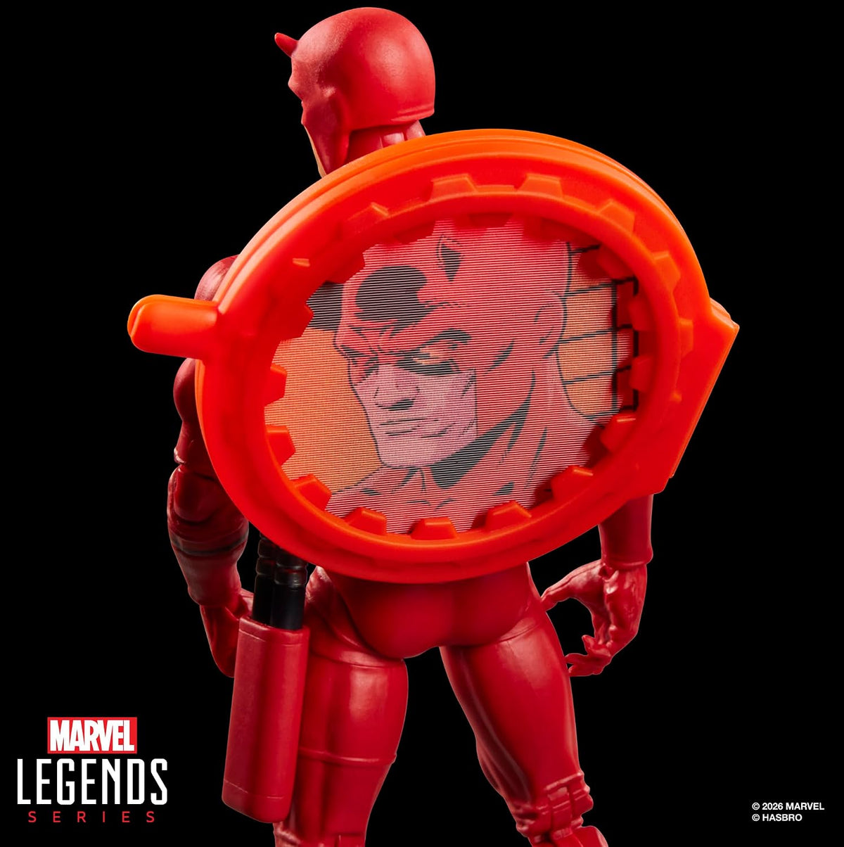 Marvel Legends Series Secret Wars Daredevil, Retro Comics Figura de acción coleccionable de 6 pulgadas con escudo lenticular
