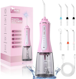 MOCEL Irrigador dental inalámbrico para dientes - Tanque grande de...