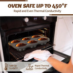 Juego de Moldes para Hornear, Juegos de Utensilios Antiadherentes para Hornear, Moldes para Horno para Cocinar, AIVIKI Juego de 6 Piezas de Bandejas para Hornear Incluyendo Bandeja para Galletas