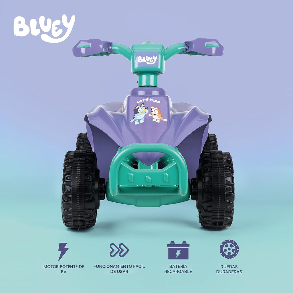 Bluey - ATV de 6 V para niños con batería recargable, para edades de 2 a 3 años