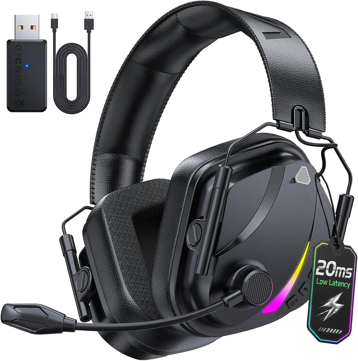 Auriculares inalámbricos para juegos con micrófono para PS5 PS4
