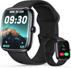 Reloj inteligente para mujeres y hombres, rastreador de fitness HD de 1.83 pulgadas (respuesta/hacer llamadas) con monitor de frecuencia cardíaca 24/7/sueño/SpO2, resistente al agua IP68, más de 100