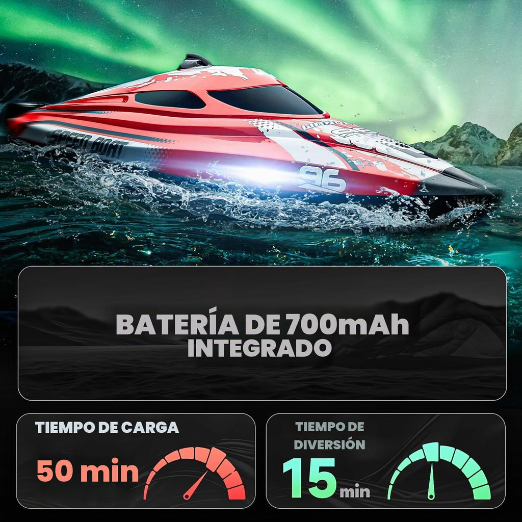 BEZGAR Barco RC TX126-12 pulgadas Barco de control remoto para lagos y