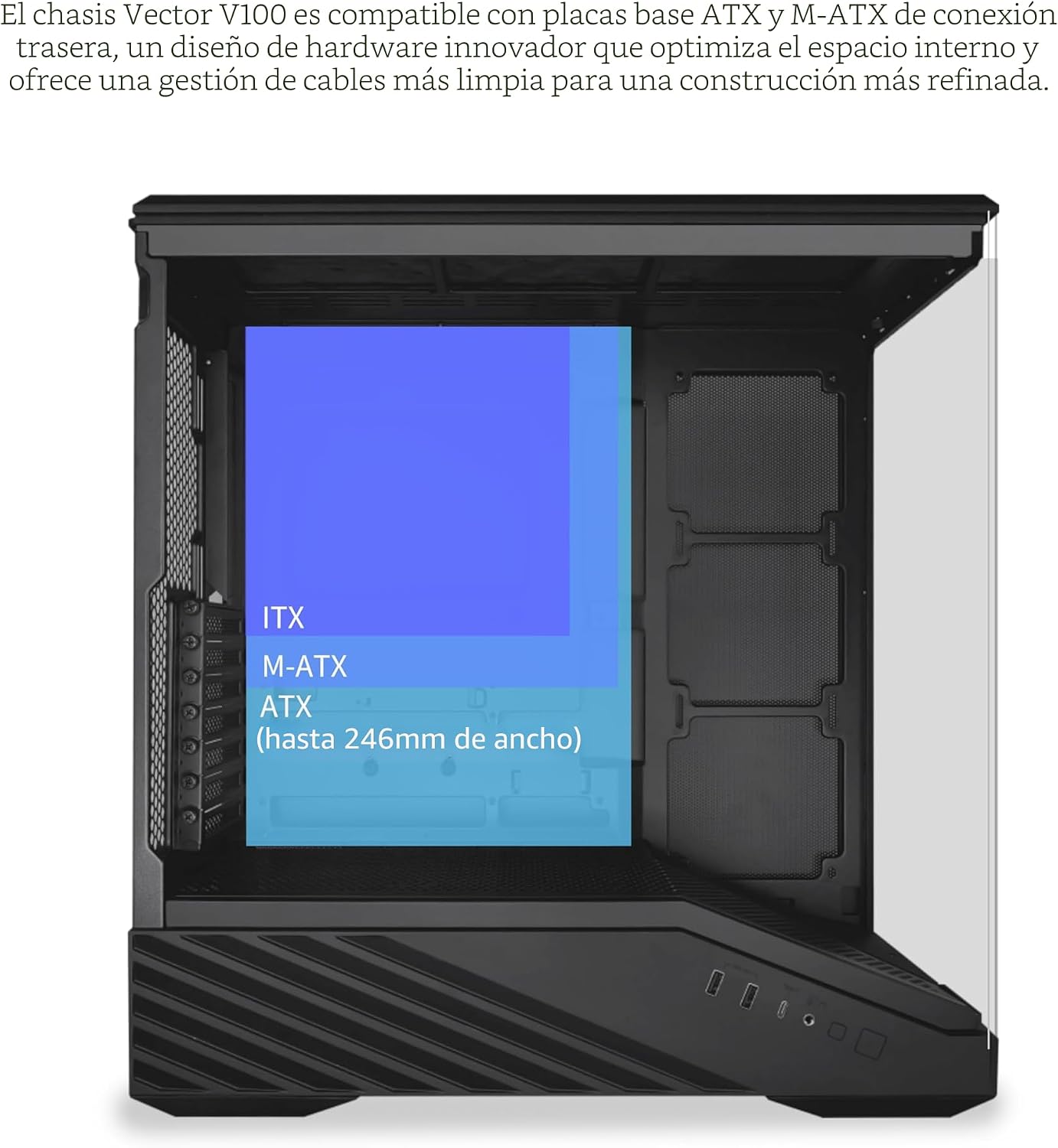 Lian Li V100 ATX Carcasa de PC de Torre Media, 4 x 120mm Ventilador...