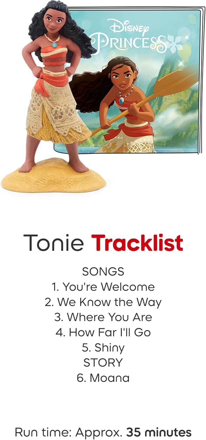 Toniebox 2 Audio Player Disney Princess Bundle para Kids 3+ con Ariel, Moana, Merida, y Belle - Cloud Pink