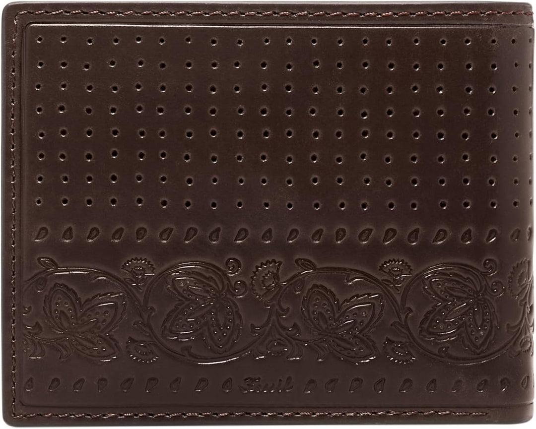 Fossil Men's Derrick Leather RFID-Blocking Bifold with Coin Poc...