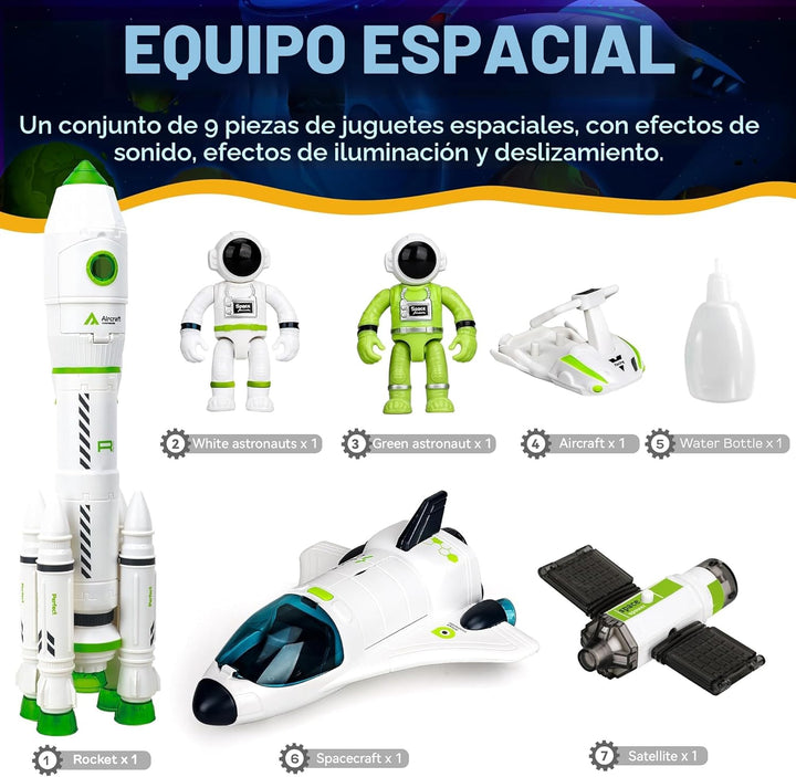 TOY Life Juguete espacial de cohete de juguete para niños, transbor...