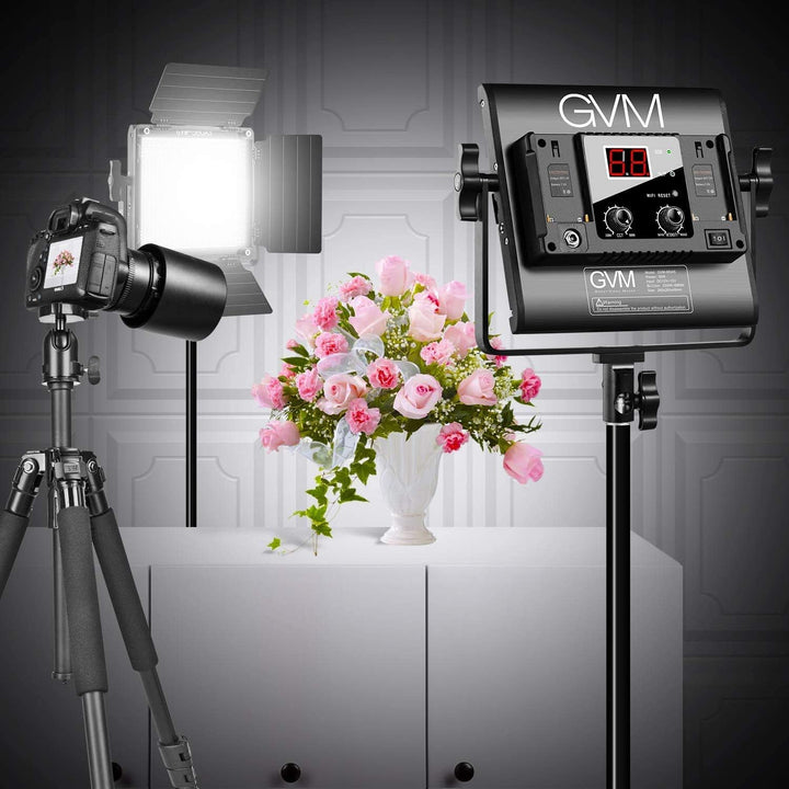GVM 560 - Luz de video LED, regulable bicolor, 2 paquetes de ilumin...