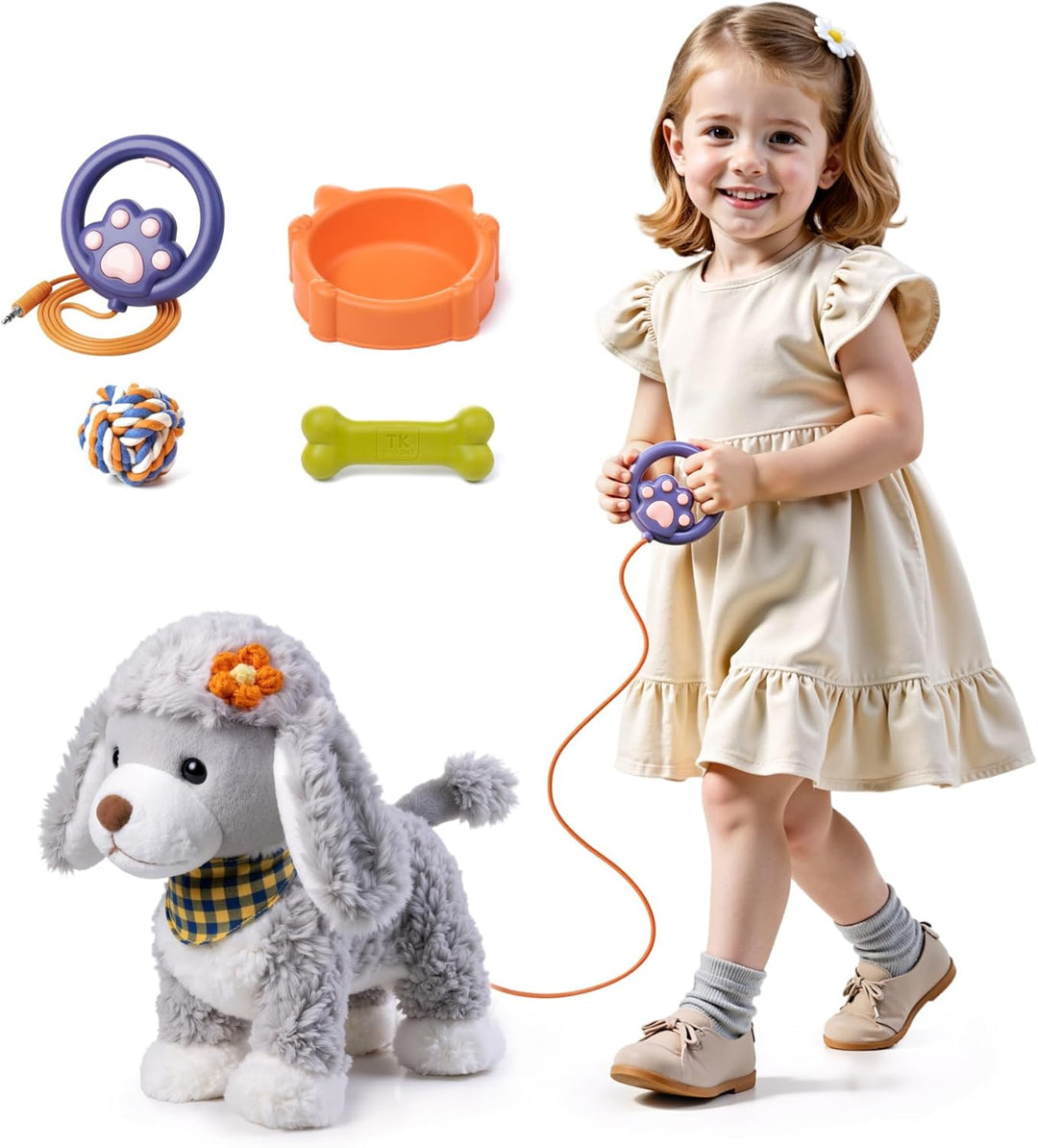 TUMAMA Juguete electrónico interactivo para cachorros de peluche, l...