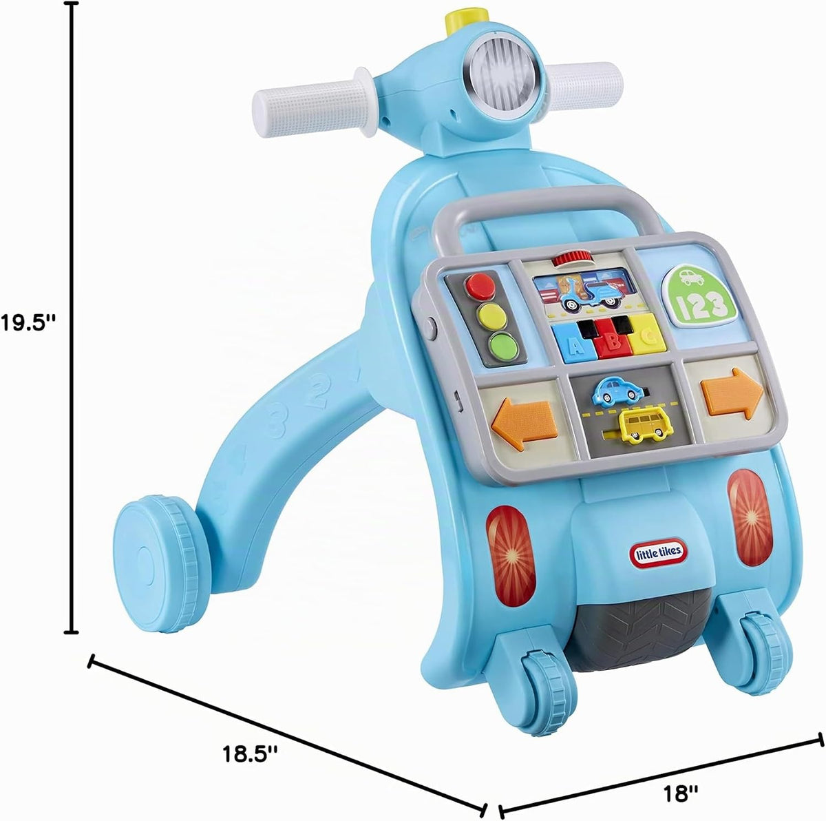 Little Tikes Aprender y jugar caminante de actividades de carril de aprendizaje, sentado a pie, caminar, sonidos, aprendizaje, efectos de sonido, regalo y juguete de viaje para bebés, bebés, niñas y niños mayores de 9 meses