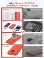 Cargador portátil Power Bank 10000mAh PD20W con cables incorporados, Rojo
