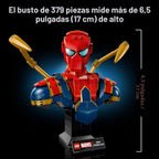 LEGO Marvel Iron Spider-Man Bust coleccionable – Kit de construcción para adultos a partir de 18 años – Incluye minifigura de Iron Spider-Man – Modelo coleccionable para fanáticos de superhéroes