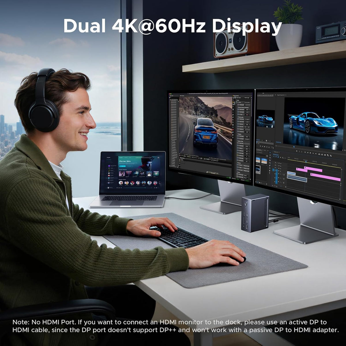 UGREEN Estación de acoplamiento Thunderbolt 4 13 en 1, doble 4K@60Hz