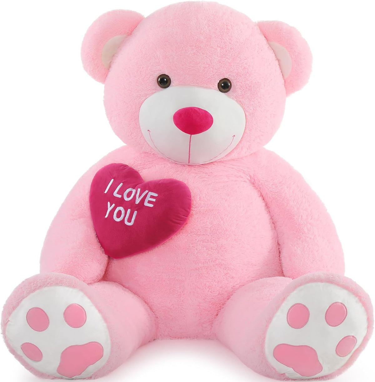 MaoGoLan - Oso de peluche gigante de 6 pies - Corazón rojo