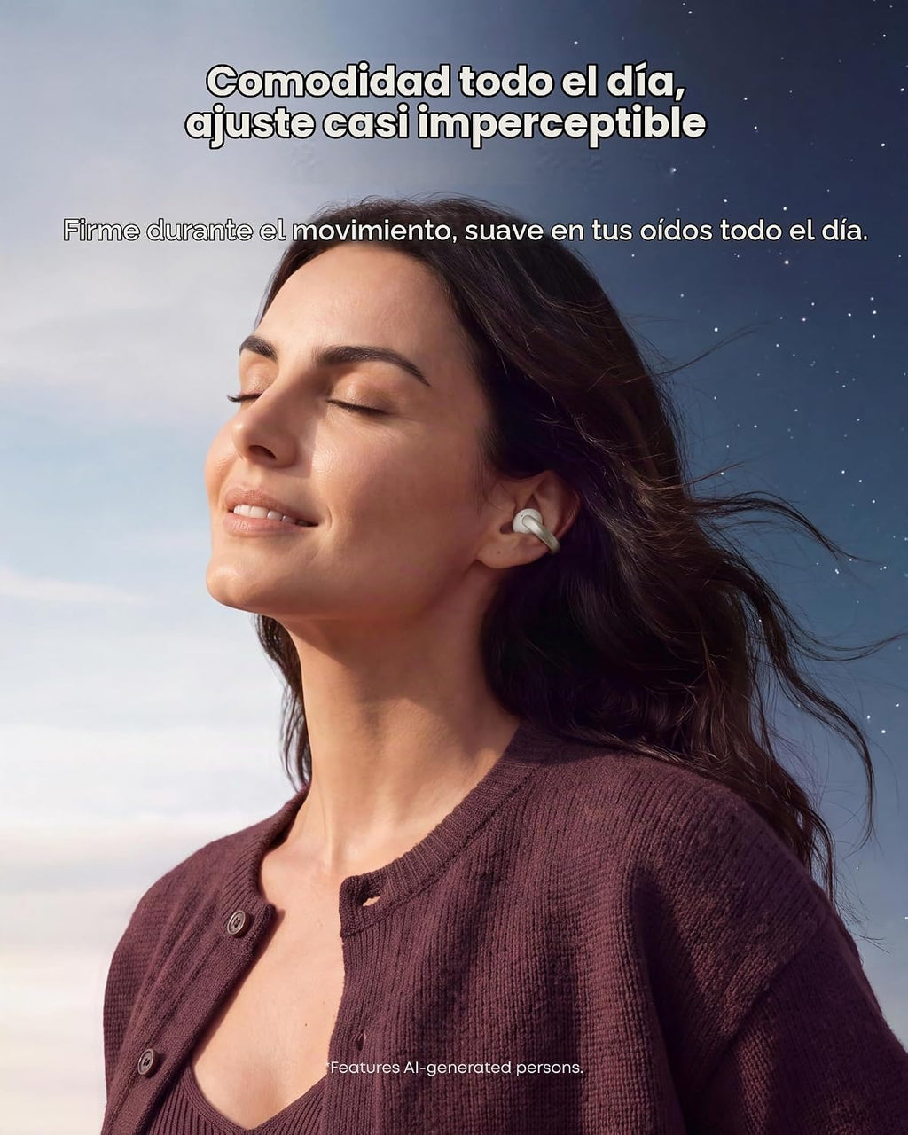 Soundcore Anker AeroClip 2 - Auriculares con clip para llamadas nítidas