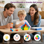 52 bloques magnéticos con caja de metal, mini cubos de construcción de 0.8 pulgadas, juguete de viaje
