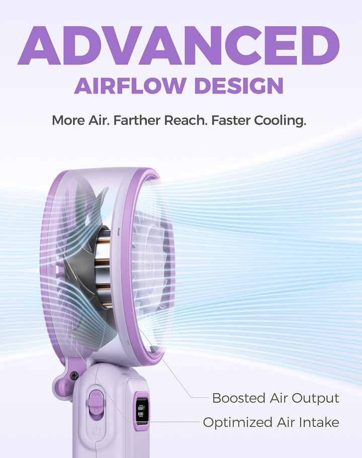 Diveblues Ventilador turbo portátil, ventilador de mano de 100 velo...