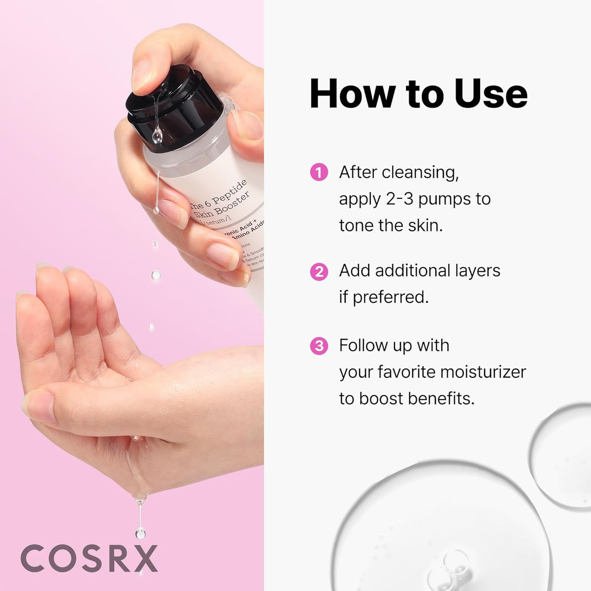 COSRX 6X Suero tónico potenciador de piel de colágeno péptido, paqu...