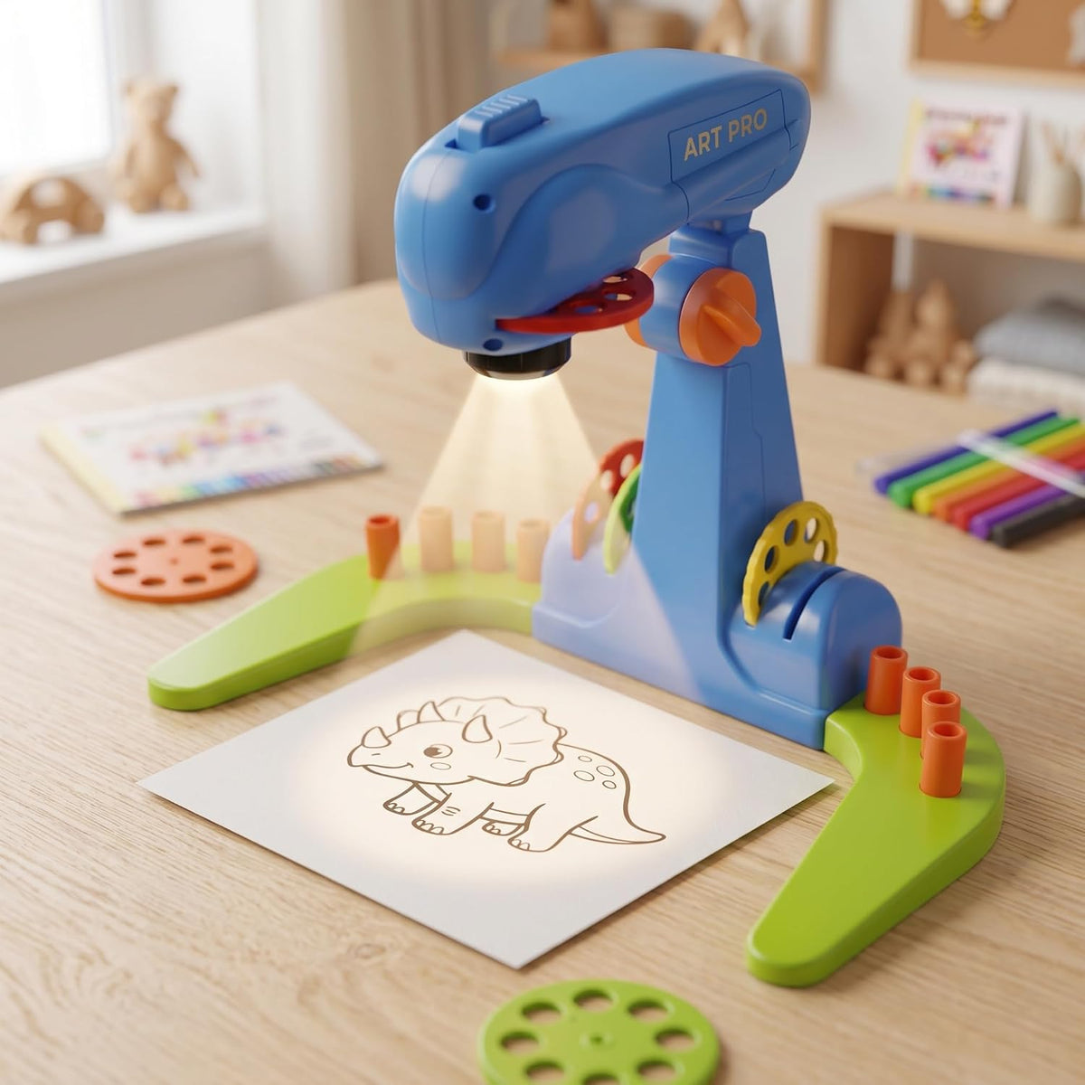 LEERFEI Juego para Niños Proyector de Dibujo Ajustable y Set de Bocetos