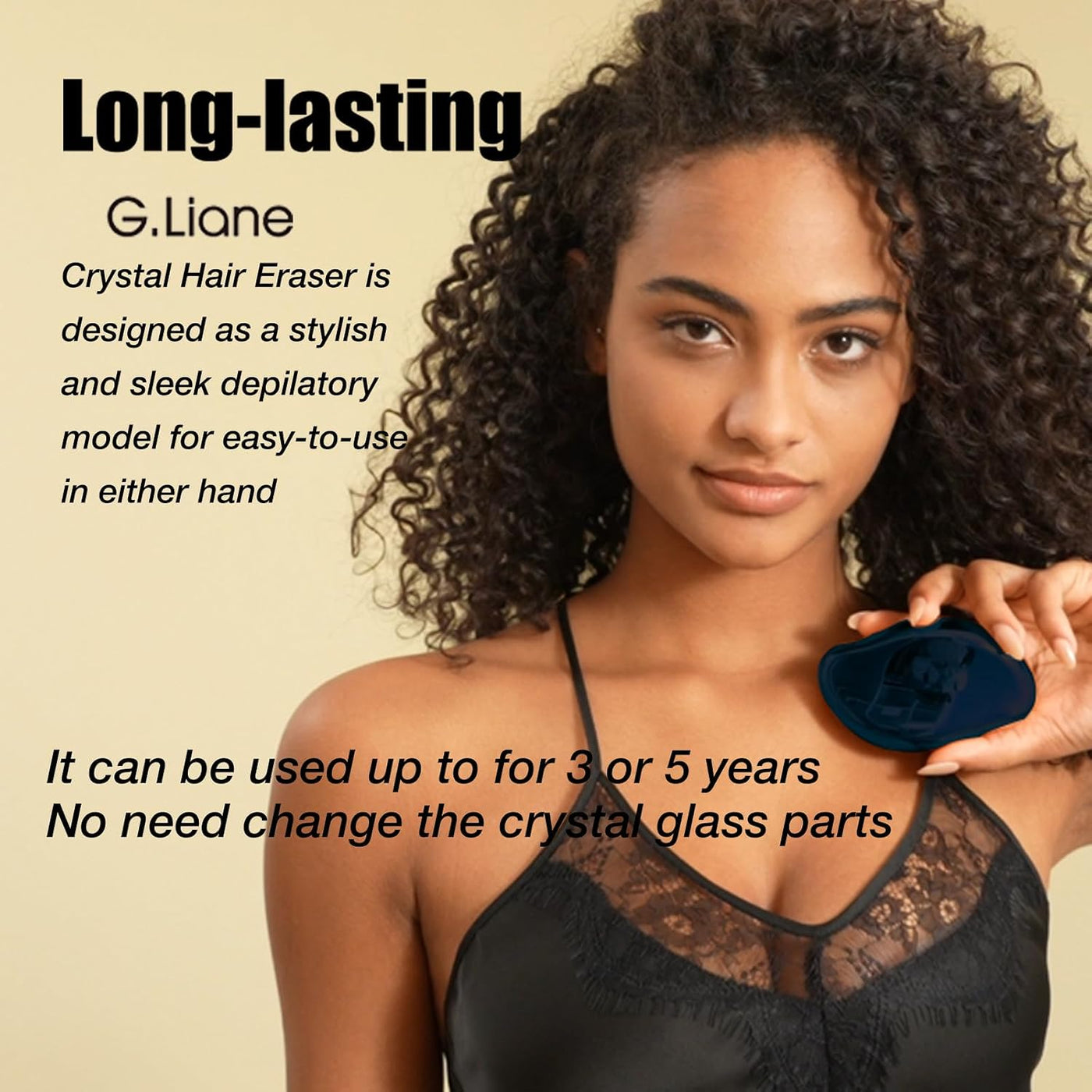 G.Liane Depilación de cristal, removedor de pelo de cristal sin dol...