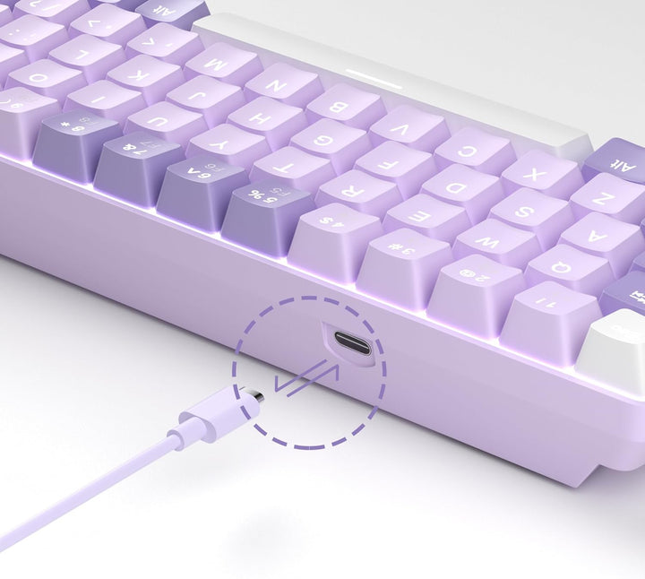 MageGee MK-Box - Teclado mecánico portátil 60% para juegos, retroil...