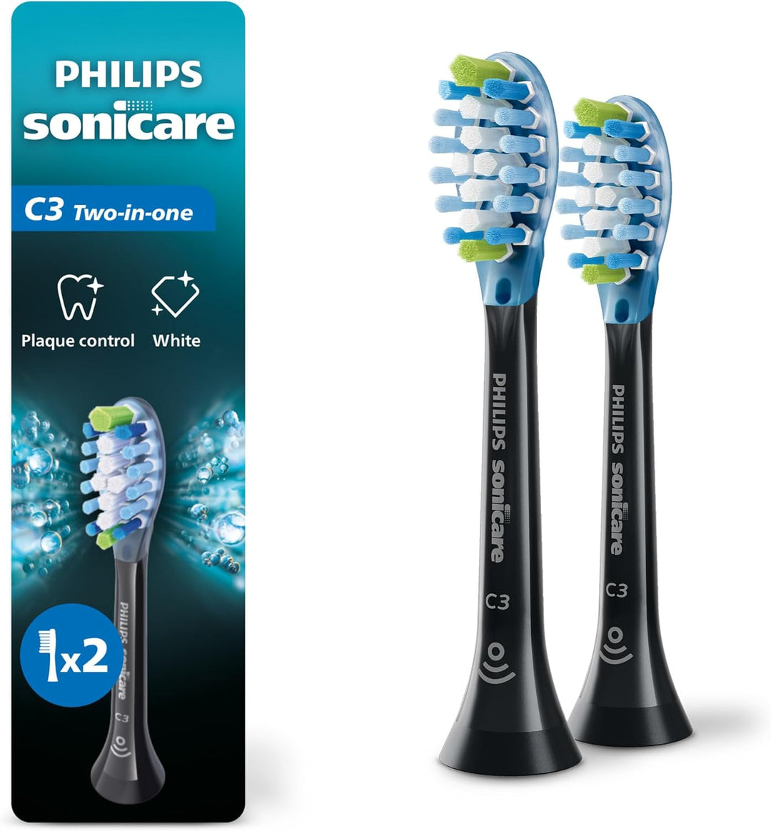 Philips Sonicare C3 Two-in-One - Cabezales de cepillo de dientes el...