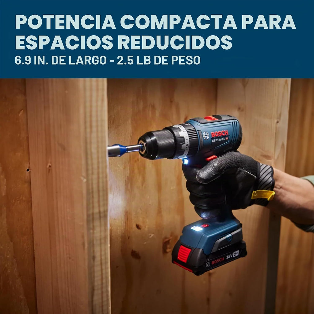 BOSCH GSB18V-65B12 Kit de taladro sin escobillas, batería incluida