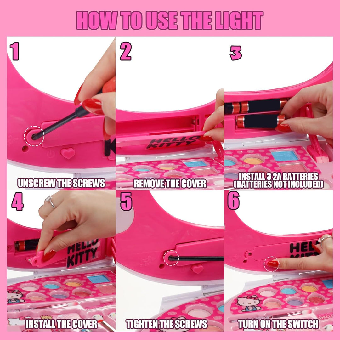 Set de Maquillaje Iluminado Hello Kitty para Niñas de Townley Girl,...