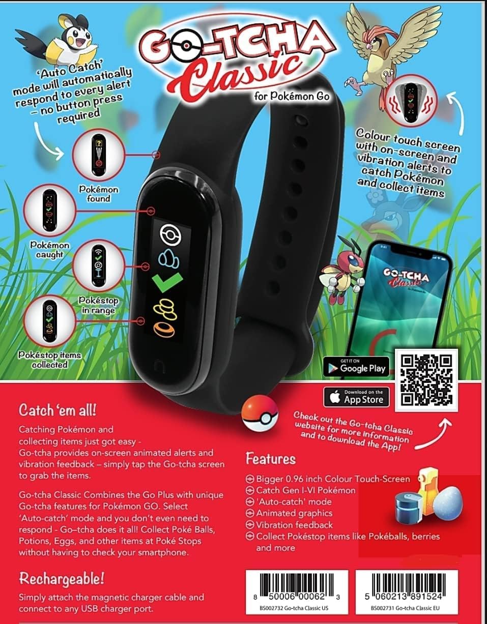 Datel Go-Tcha Classic para Pokemon Go con captura automática\/retro...