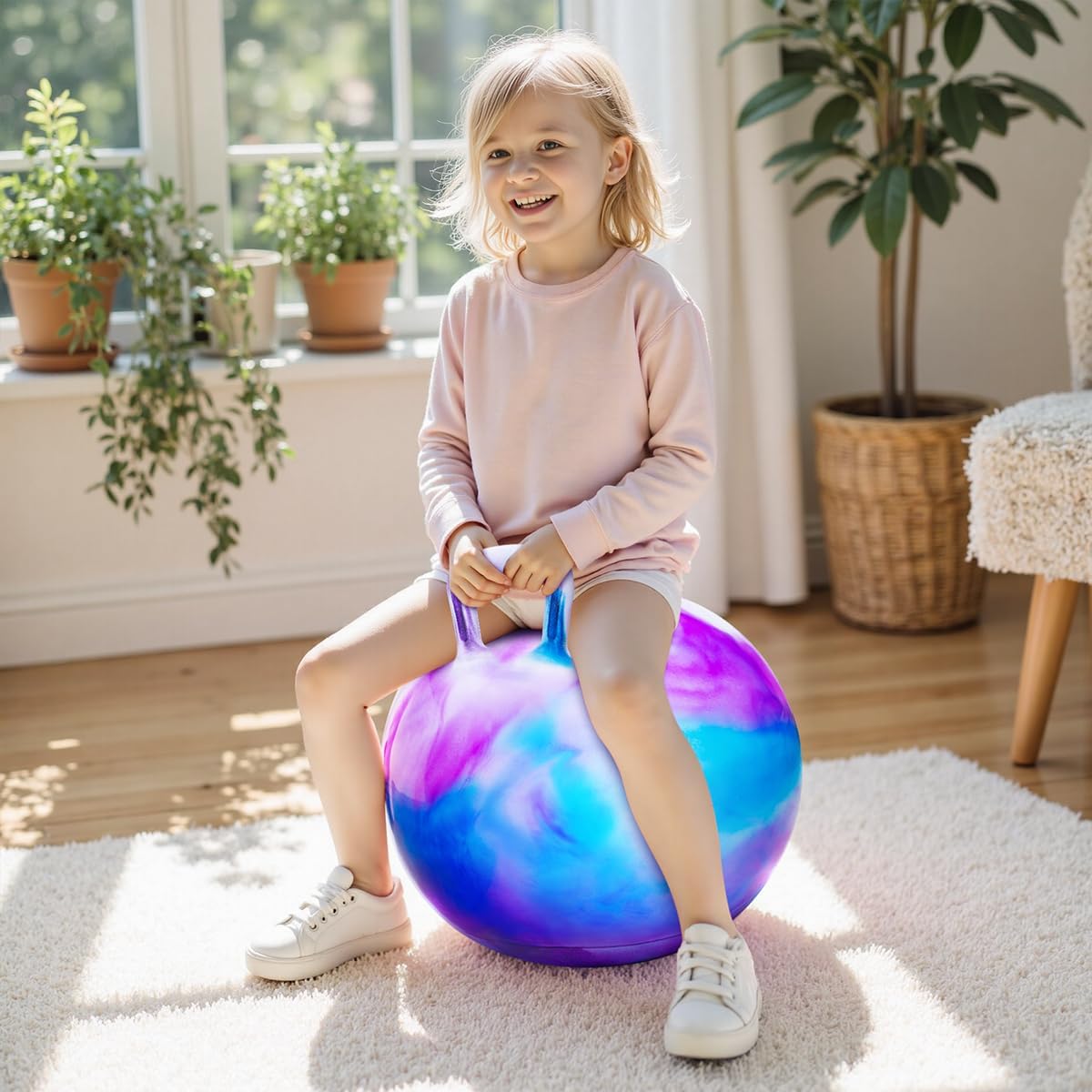 Bola de tolva para niños de 3 a 8 años, 18 pulgadas Clouds Bouncy