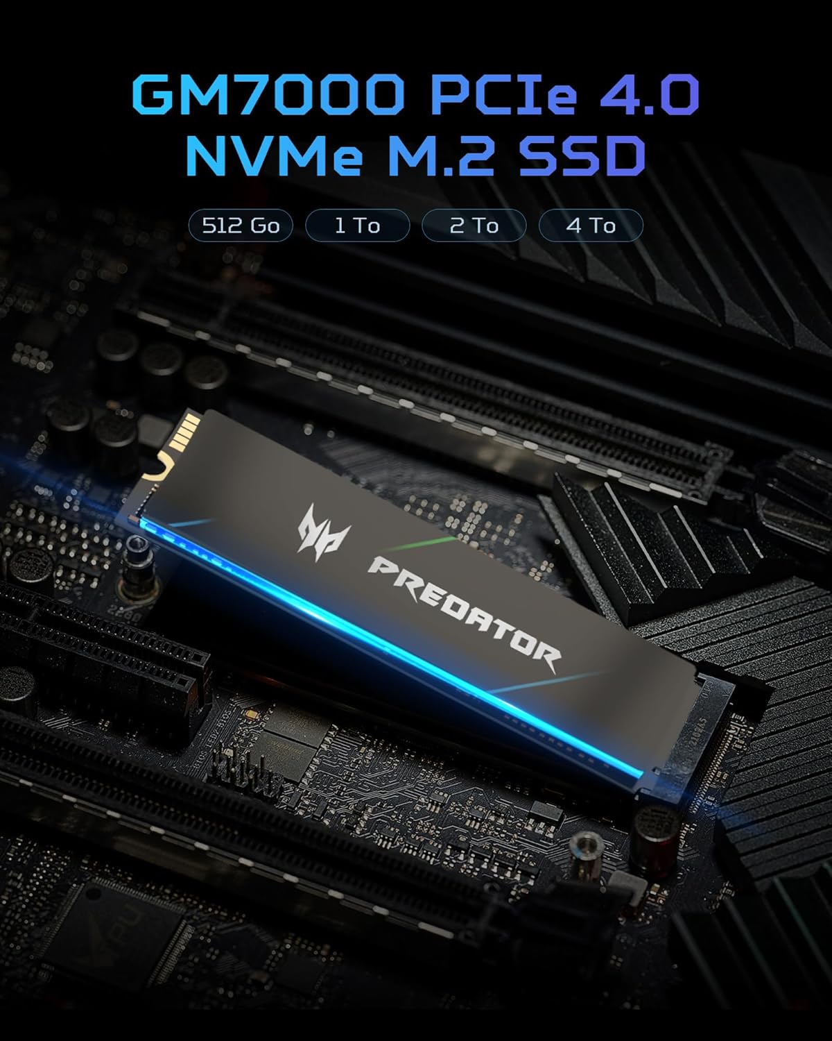 Predator M.2 SSD 2TB GM7000 con caché DRAM NVMe 1.4 2280 PCIe Gen4×...
