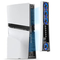 JUSPRO Ventilador de refrigeración para PS5 Pro, ventilador silencioso mejorado de 4 enfriadores con velocidad ajustable, encendido/apagado automático, accesorios de enfriamiento con puerto USB 3.0 y