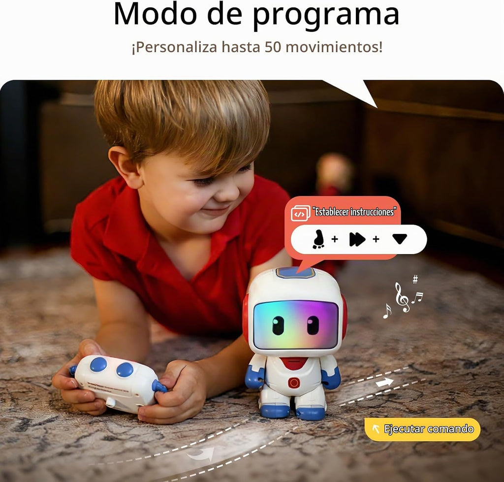 GILOBABY Robot de juguete programable RC para niños de 3 a 5 años, astronauta STEM recargable