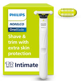 Philips Norelco OneBlade Intimate, diseñada para el aseo púbico, re...