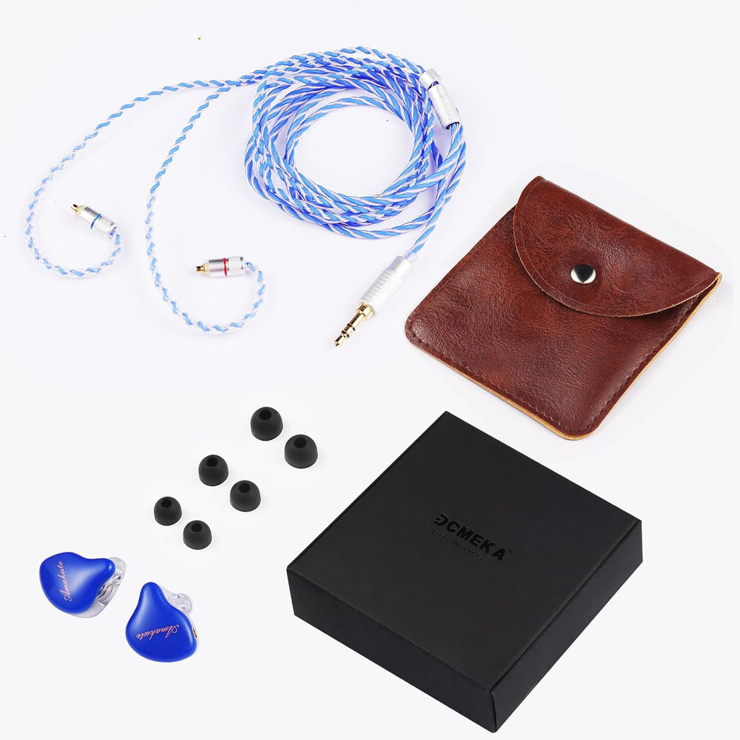 DCMEKA Auriculares de monitor intrauditivo con doble controlador IE...