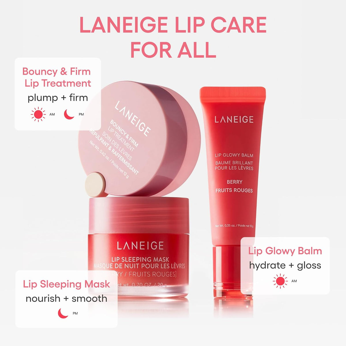 LANEIGE Tratamiento Labial Bouncy &amp; Firm: Cuidado Labial Rellen...
