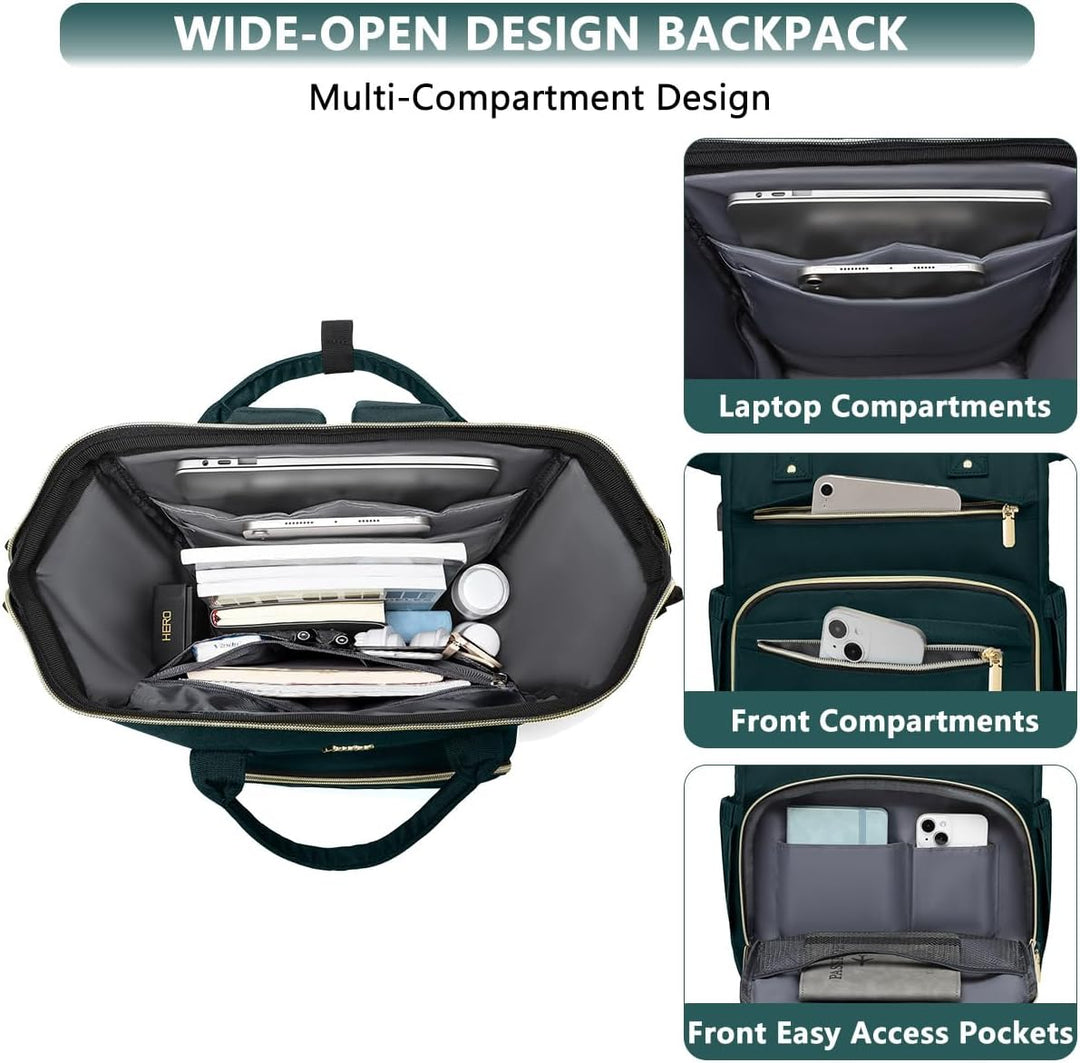 Focdod - Mochila de 15.6 pulgadas para laptop, para mujer, bolsa de...